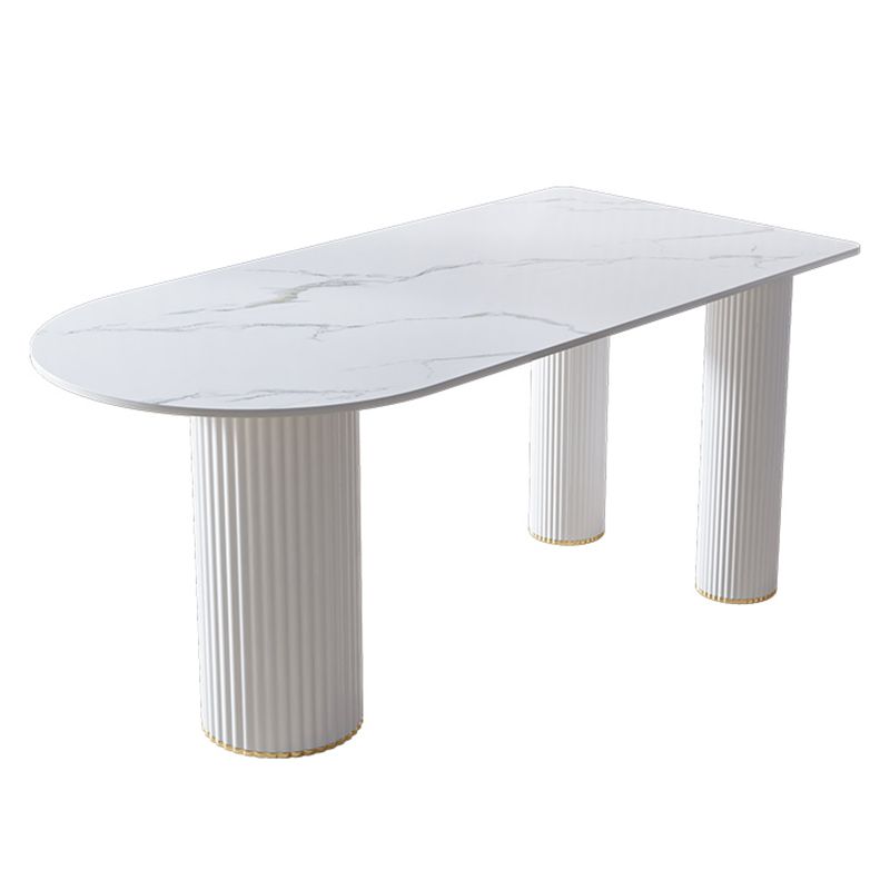 Metal Contemporary Free Form Table Marble Top Table for Dining Room and Kitchen Clearhalo ' dining_table' 'Dining Tables & Seating' 'Dining Tables' 'furn' 'furn_dining_table' 'Furniture' 'furniture_dining_table' 'Kitchen & Dining Furniture' 'kitchen&dining_furn' 'kitchen' 'kitchen_dining_table' 1200x1200_c15569a7-963a-4efb-8944-785fa2453785