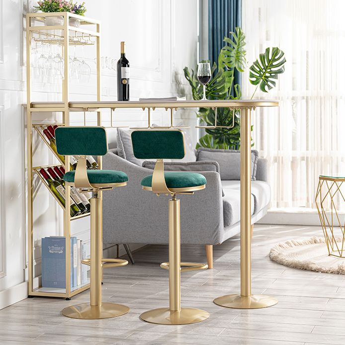 White Stone Bar Dining Table Traditional Luxury Bar Dining Table with Sled Base Clearhalo 'Bar Furniture' 'Bar Tables' 'bar_tables' 'furn' 'furn_bar_tables' 'Furniture' 'furniture_bar_tables' 'Kitchen & Dining Furniture' 1200x1200_c1569fee-e55d-4105-bf76-8cb8cc5c5e1f