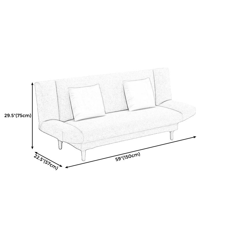 Convertible Cotton Blend Settee Loveseat 2-seater Armless Settee Clearhalo 'furn' 'furn_sofas' 'Furniture' 'furniture_sofas' 'kitchen' 'kitchen_sofas' 'Living Room Furniture' 'Sofa' 'sofas' 1200x1200_c1573b2a-7a5f-45a8-8092-ce2a805ff296