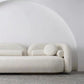 Moderne stijl Sofa Low Back Cushioned Sofa opgevuld met sponskussens Sofa
