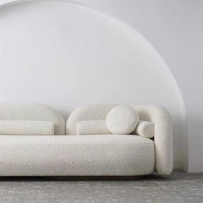 Moderne stijl Sofa Low Back Cushioned Sofa opgevuld met sponskussens Sofa