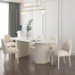 Oval Sintered Stone White Tone Dining Table Simplicity Double Pedestal Table for Dining Room Clearhalo ' dining_table' 'Dining Tables & Seating' 'Dining Tables' 'Furniture' 'furniture_dining_table' 'Kitchen & Dining Furniture' 'kitchen&dining_furn' 'kitchen' 'kitchen_dining_table' 1200x1200_c158a218-db0d-41c8-8c19-e2ab8f0be5d1