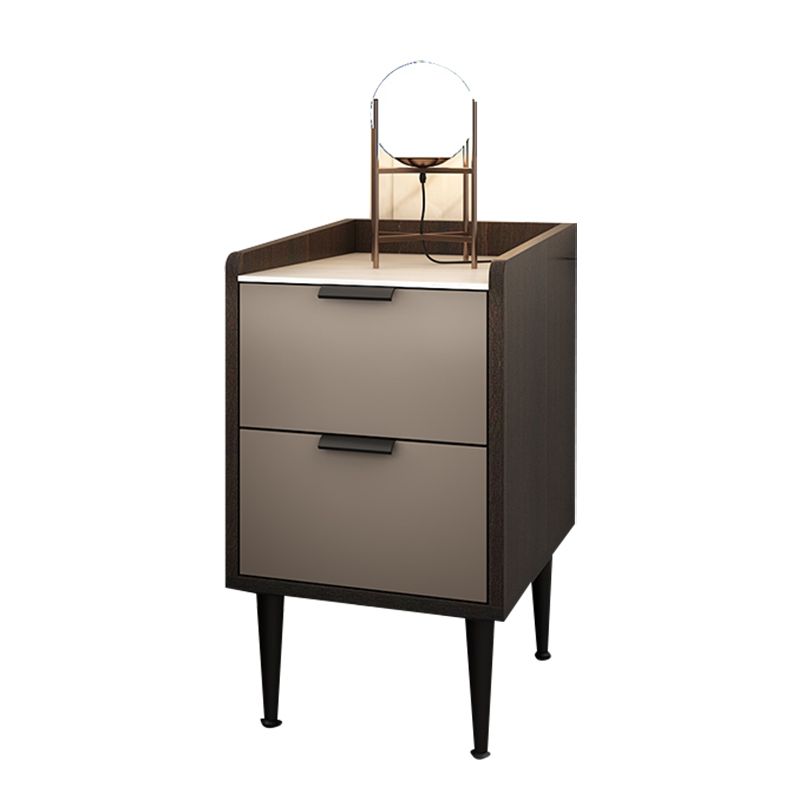 Comodino da letto in legno finto tavolo da notte contemporaneo con cassetti