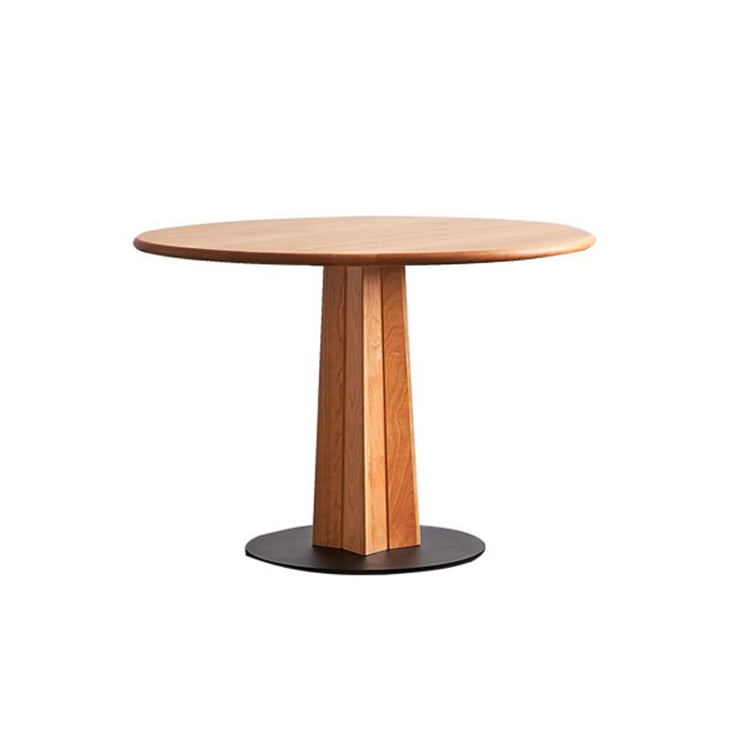 Solid Wood Round Dining Table Simplicity Dining Table with Pedestal Casual Clearhalo ' dining_table' 'Dining Tables & Seating' 'Dining Tables' 'furn' 'furn_dining_table' 'Furniture' 'furniture_dining_table' 'Kitchen & Dining Furniture' 'kitchen&dining_furn' 'kitchen' 'kitchen_dining_table' 1200x1200_c15b43cf-edbc-454c-8552-ce18b03b8adb