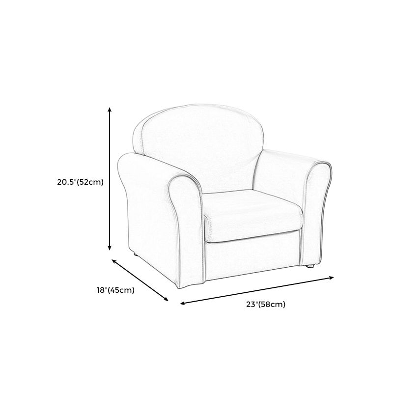 Sofá del sofá de brazo enrollado de la espalda apretada contemporánea para niños