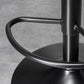 Scandinave Metal Barstool Adjustable Back Back Faux Tox Barstools en finition mate