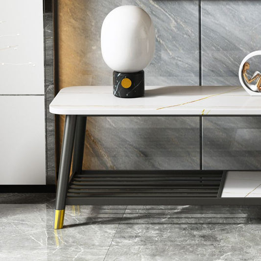 Console TV in stile TV in stile glam da 17,72 "H in stile TV con 2 scaffali