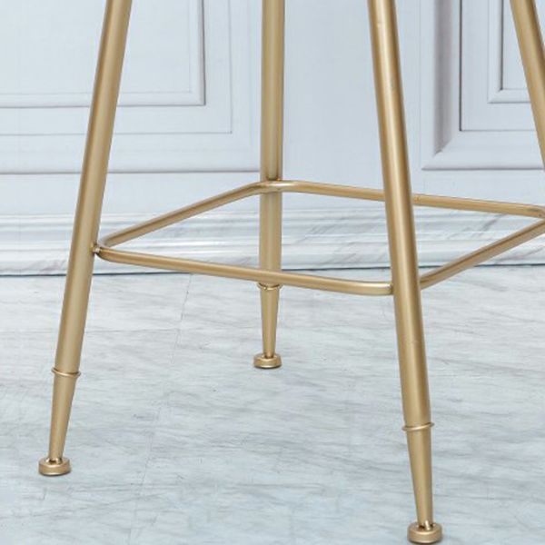 Glam Armless Backrest Counter Stool Iron Cafe Bar Stool with Leather Cushion and Pedal Clearhalo 'Bar Furniture' 'Bar Stools' 'bar_stools' 'furn' 'furn_bar_stools' 'Furniture' 'furniture_bar_stools' 'Kitchen & Dining Furniture' 1200x1200_c15d6280-3af3-48d2-a97e-1fbde924e3a8