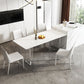 Modern Style Sintered Stone Dining Table Set White 1/4/6/7/8 Pieces Dining Set Clearhalo 'Dining Room Sets' 'Dining Tables & Seating' 'dining_room_set' 'furn' 'furn_dining_room_set' 'Furniture' 'Kitchen & Dining Furniture' 1200x1200_c15f9d66-7b89-4eb3-a145-46949e7bd875