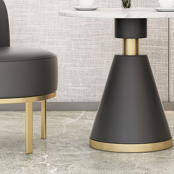 Luxury Sintered Stone Top Dining Table Indoor Round Table with Metal Pedestal Clearhalo 'Dining Tables & Seating' 'Dining Tables' 'dining_table' 'furn' 'furn_dining_table' 'Furniture' 'furniture_dining_table' 'Kitchen & Dining Furniture' 'kitchen' 'kitchen_dining_table' 1200x1200_c160384d-55a8-46b5-948a-94e64dea5b0b