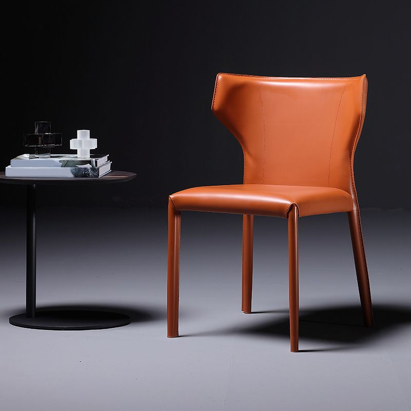 Contemporary Side Chair Wingback Metal Dining Chair for Indoor Clearhalo 'Dining Chairs' 'Dining Tables & Seating' 'dining_chair' 'furn' 'furn_dining_chair' 'Furniture' 'Kitchen & Dining Furniture' 1200x1200_c160a4a0-2250-47f5-a887-6c435e93ae87