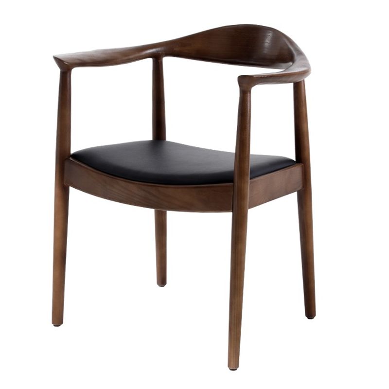 Scandinavian Style Wood Dining Side Chair Home Open Back Dining Side Chair with Arm Clearhalo ' kitchen&dining_furn' 'Dining Chairs' 'Dining Tables & Seating' 'dining_chair' 'furn' 'furn_dining_chair' 'Furniture' 'furniture_dining_chair' 'Kitchen & Dining Furniture' 'kitchen' 1200x1200_c16137e0-9ce3-48c0-90dc-cc268f9ac612