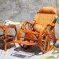 Silla mecedora tradicional rattan backrest backrest cilindro de reposabrazos incorporado