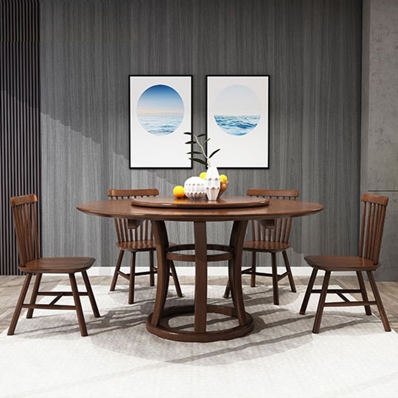 Rubberwood Solid Wood Dining Table Set 5/7 Pieces Dining Set for Kitchen Clearhalo 'Dining Room Sets' 'Dining Tables & Seating' 'dining_room_set' 'furn' 'furn_dining_room_set' 'Furniture' 'Kitchen & Dining Furniture' 1200x1200_c1644b18-6750-41fb-ab6c-d86670736e50