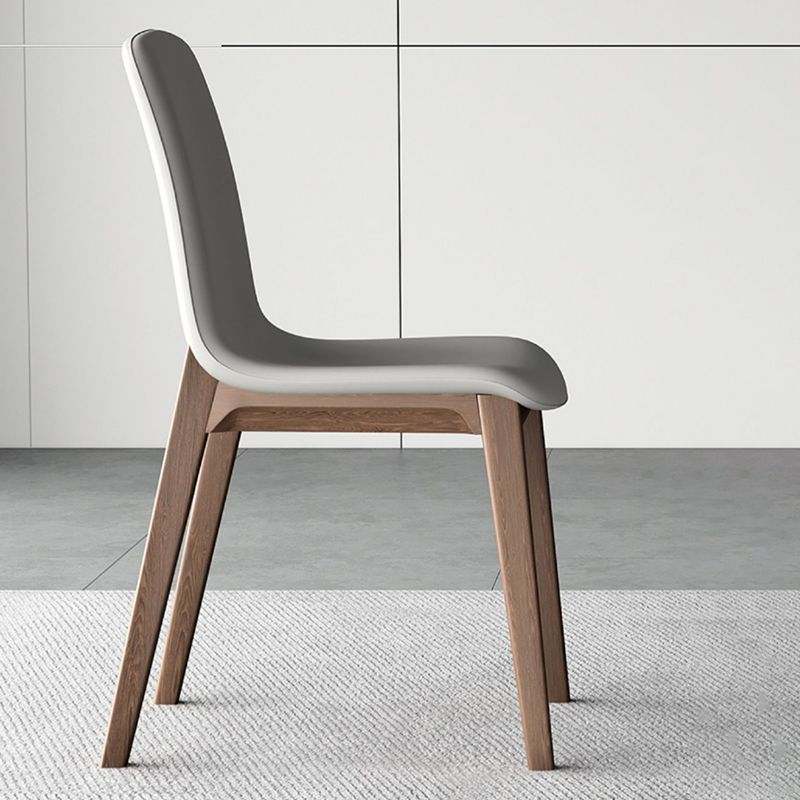 Chaise Parsons de chaise latéral moderne en cuir fausse avec rembourrage
