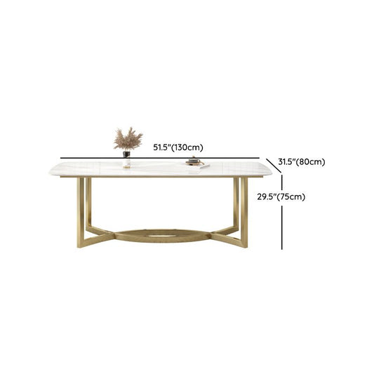 1/4/5/7ピース豪華な長方形のダイニングセット焼結ストーントップダイナーテーブルセット