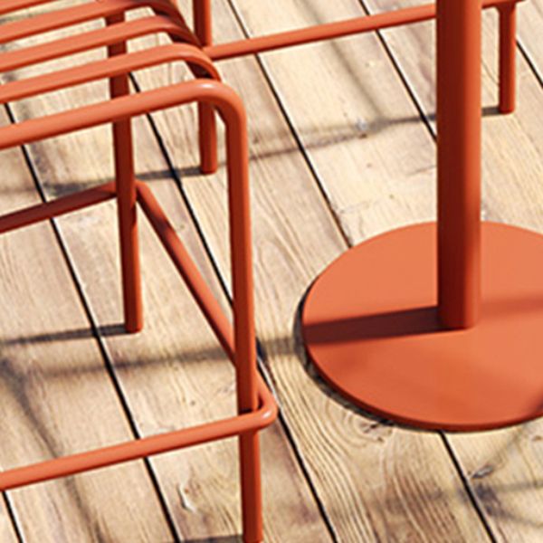 Pedestal Round Bar Dining Table Metal Fixed Pub Table for Outdoor Clearhalo 'Bar Furniture' 'Bar Tables' 'bar_tables' 'furn' 'furn_bar_tables' 'Furniture' 'Kitchen & Dining Furniture' 1200x1200_c166f4e7-3e1a-434b-bf00-37b3f32bfa24