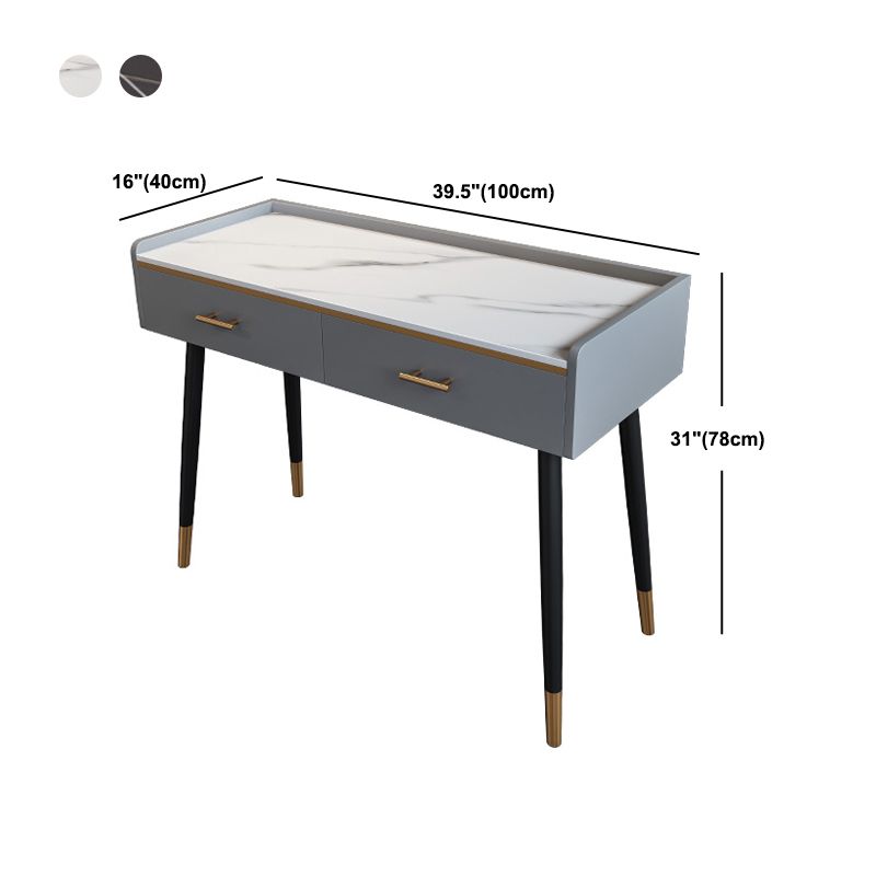 Luxe make -up ijdelheid stenen toptafel in grijze afwerking
