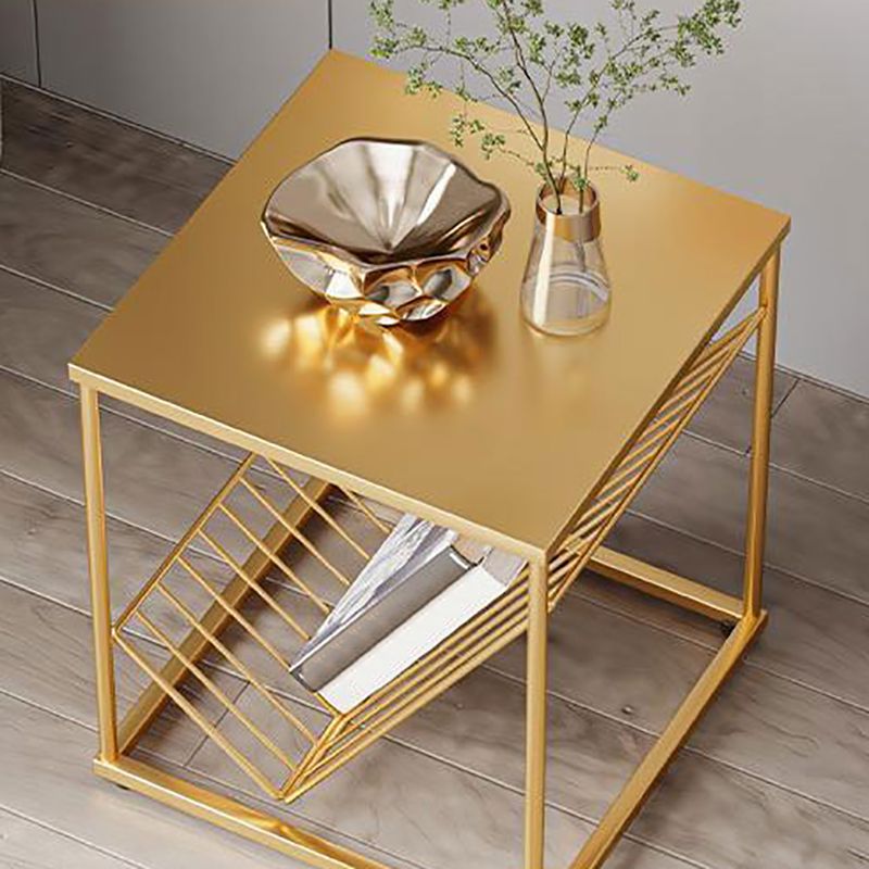 1 Shelf Metal Nightstand Industrial Open Storage Night Table ,17.7" Tall Clearhalo 'Bedroom Furniture' 'furn' 'furn_night_stand' 'Furniture' 'night_stand' 'Nightstands' 1200x1200_c168cc01-cb77-4c5f-adde-f242509b2052