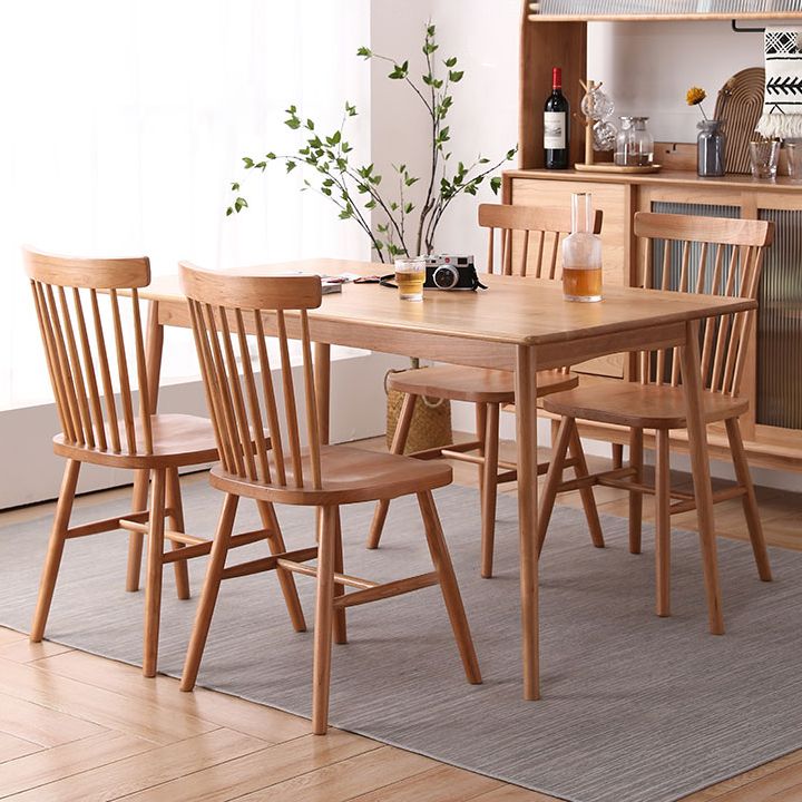 Solid Wood 4 Legs Dining Site Table Contemporary Dinette Table for Home Kitchen Clearhalo ' dining_table' 'Dining Tables & Seating' 'Dining Tables' 'furn' 'furn_dining_table' 'Furniture' 'furniture_dining_table' 'Kitchen & Dining Furniture' 'kitchen&dining_furn' 'kitchen' 'kitchen_dining_table' 1200x1200_c169251e-82b0-4c2c-b063-fbc4163fea43