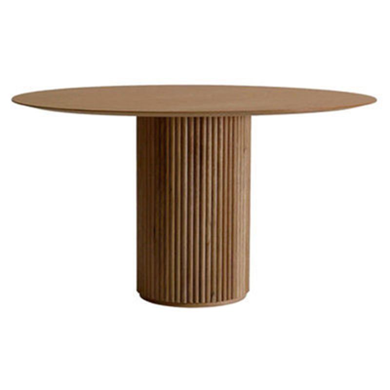 Moderne stijl ronde houten tafel met voetstuk Basis salontafel