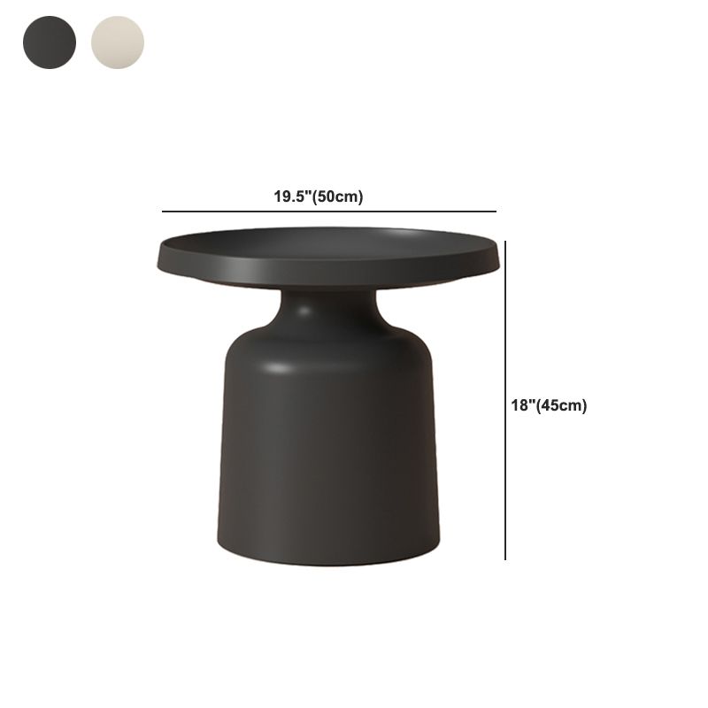 16.5"/17.7" Tall Mid-Century Round Top Side Table Metal Pedestal End Table Clearhalo 'Coffee & Accent Tables' 'End & Side Tables' 'end_side_tables' 'furn' 'furn_end_side_tables' 'Furniture' 'Living Room Furniture' 1200x1200_c16b6d89-2684-425b-a780-d6d5cdfbb15c