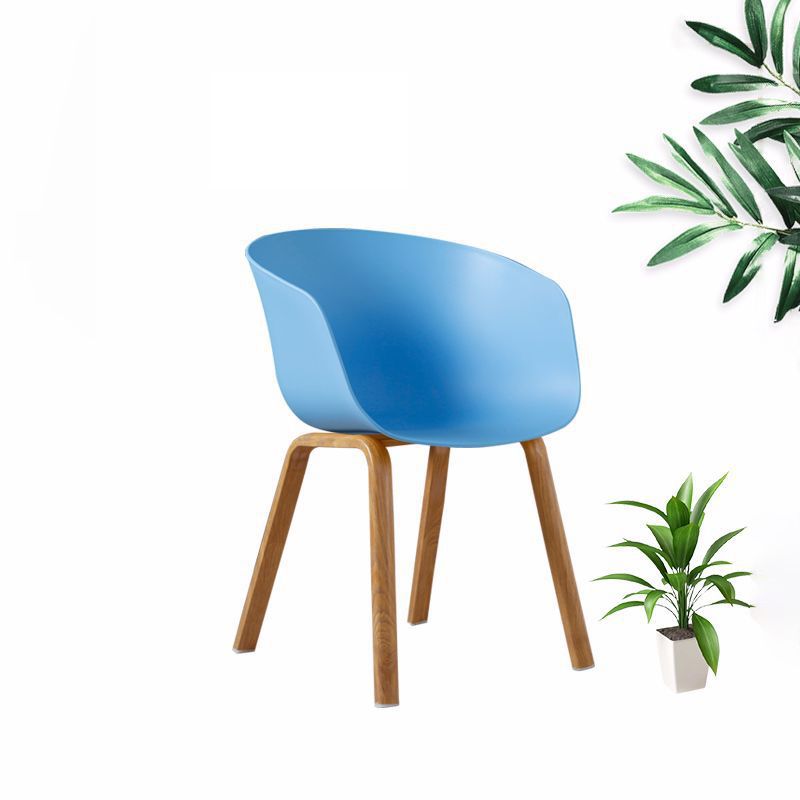 Modern Style Plastic Dining Armchair Open Back Dining Side Chair for Home Clearhalo ' kitchen&dining_furn' 'Dining Chairs' 'Dining Tables & Seating' 'dining_chair' 'Furniture' 'furniture_dining_chair' 'Kitchen & Dining Furniture' 'kitchen' 1200x1200_c16cfabe-80eb-4d12-a9ee-f46791bb90ce