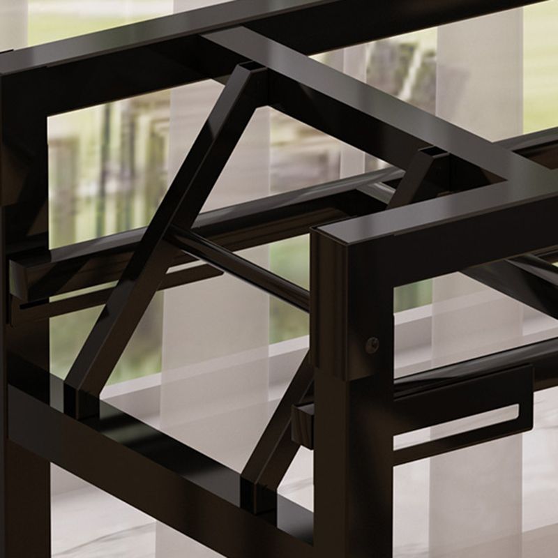 Bureau d'ordinateur en bois moderne moderne Rectangular Home Steel Jambes bureau