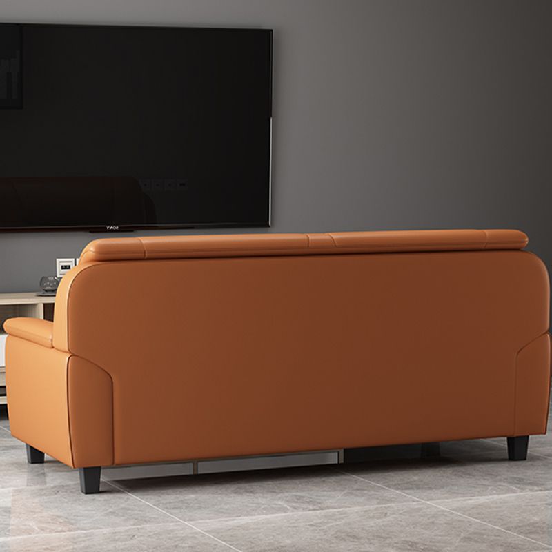 Pillow Top Arm Sofa 55.12"/70.87" W Faux Leather 3-Seat Loveseat Clearhalo 'furn' 'furn_sofas' 'Furniture' 'furniture_sofas' 'kitchen' 'kitchen_sofas' 'Living Room Furniture' 'Sofa' 'sofas' 1200x1200_c1700147-c192-4a00-934f-1f753a5bca75