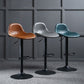 Adjustable Height Bucket Seat Bar Stools Faux Leather Swivel Barstool