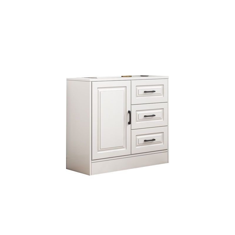 Commode en bois manufacturé avec coffre de rangement contemporain de 13,65 pouces de largeur