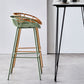 Contemporary Matte Finish Metal Bar Stool Footrest Milk Tea Shop Stool Clearhalo 'Bar Furniture' 'Bar Stools' 'bar_stools' 'furn' 'furn_bar_stools' 'Furniture' 'furniture_bar_stools' 'Kitchen & Dining Furniture' 1200x1200_c172e919-b266-4702-b0a2-3f5e239a46df