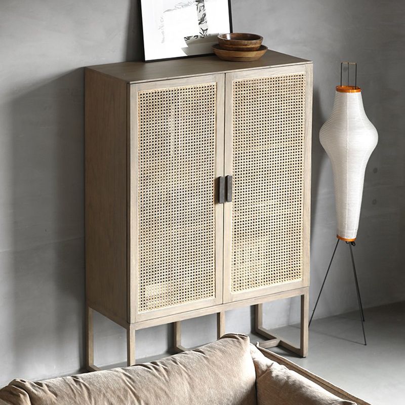 Rectangle Storage Cabinet Solid Wood Bar Pulls Cabinet with Doors Clearhalo 'Cabinets & Chests' 'cabinets_chests' 'furn' 'furn_cabinets_chests' 'Furniture' 'Living Room Furniture' 1200x1200_c17396bc-6209-459a-9481-b0017b358a34