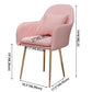 Glam Dining Arm Chair Solid Back Side Chair with 4 Metal Legs for Home Use Clearhalo ' kitchen&dining_furn' 'Dining Chairs' 'Dining Tables & Seating' 'dining_chair' 'furn' 'furn_dining_chair' 'Furniture' 'furniture_dining_chair' 'Kitchen & Dining Furniture' 'kitchen' 1200x1200_c174006a-a8f7-44a6-a3df-6bc7fd5b440f