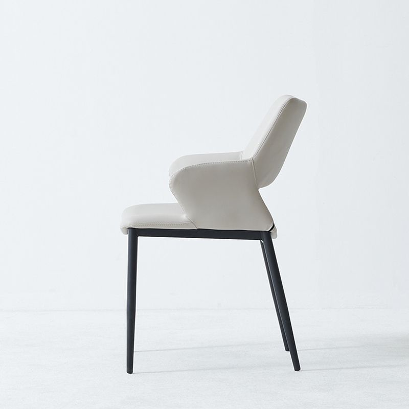 Dining Room Faux Leather Chair Industrial Home Parsons Dining Chair