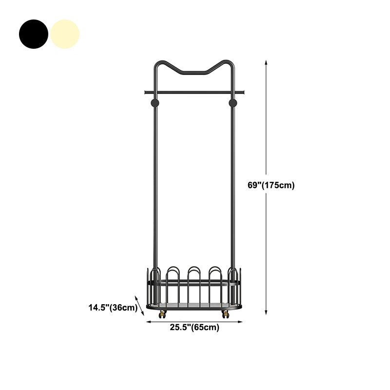 Zeitgenössische Schicht -Rack -Kleiderhaken Metallbedeckungsregal mit Lagerung
