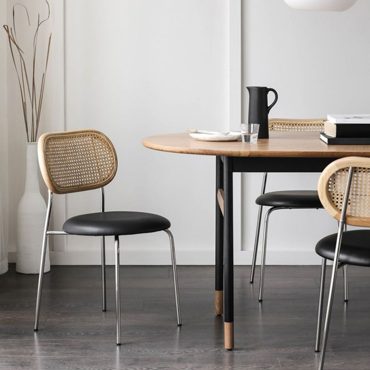 Industrial Design Armless Side Chairs PU Leather Open Back Dining Chairs Clearhalo ' kitchen&dining_furn' 'Dining Chairs' 'Dining Tables & Seating' 'dining_chair' 'furn' 'furn_dining_chair' 'Furniture' 'furniture_dining_chair' 'Kitchen & Dining Furniture' 'kitchen' 1200x1200_c176498f-1f7b-475c-93a1-55620ea3cb0e