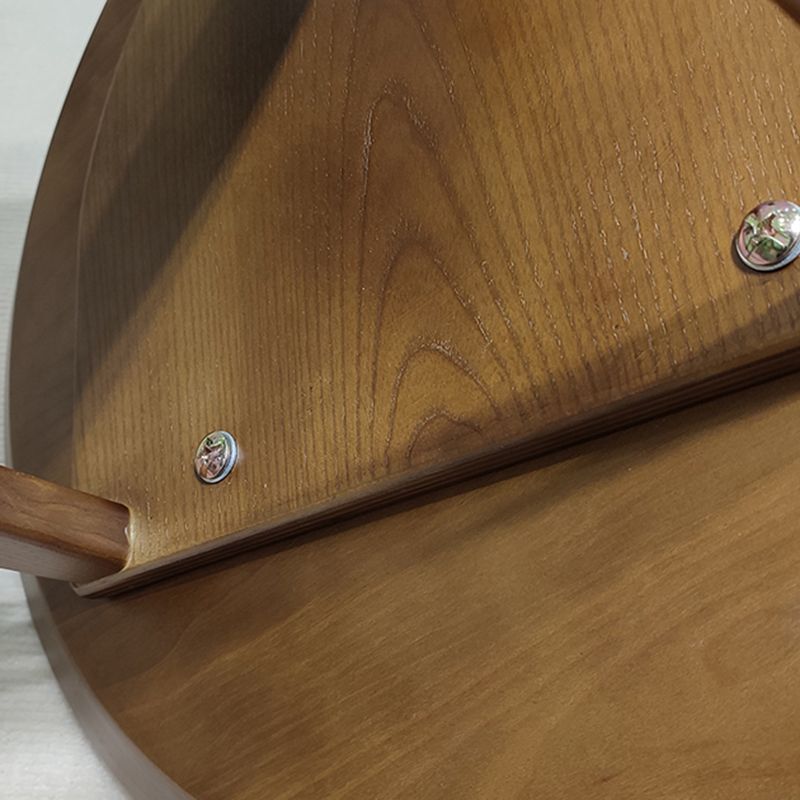 スカンジナビアの丸い木製の上部面表19.6インチの要約エンドテーブル