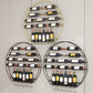 Iron Wall Mounted Wine Bottle & Glass Rack Modern Round Wine Rack