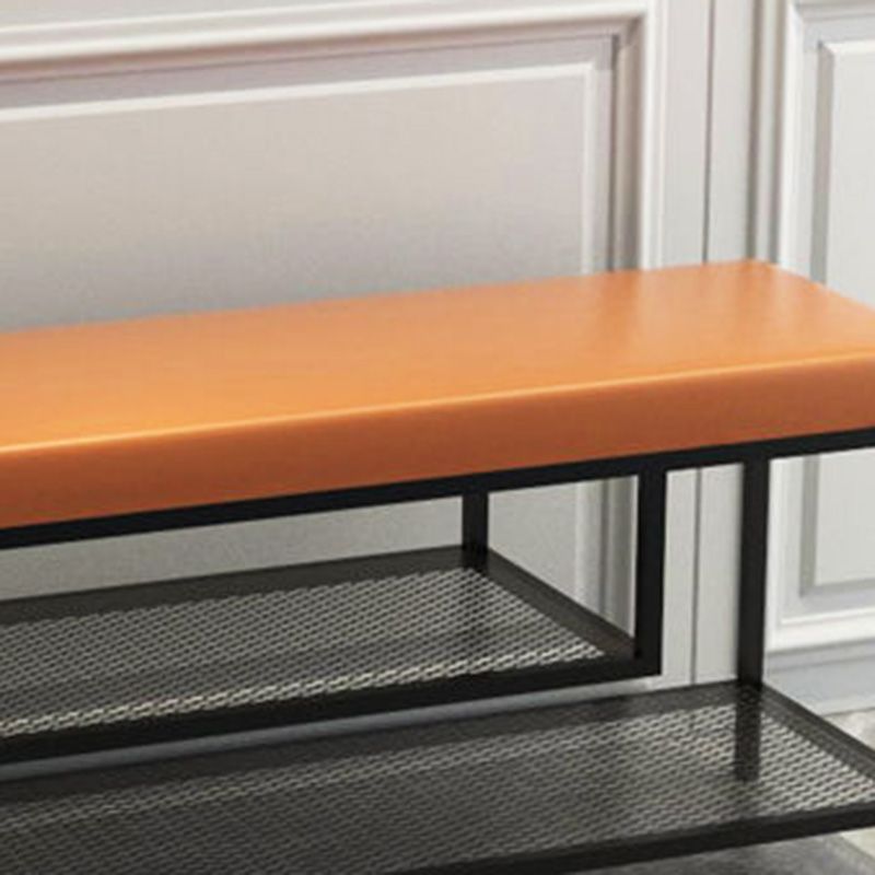 Banc de siège moderne mousse amortie de 17,72 pouces h avec rangement de chaussures