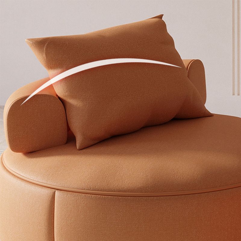 Nordic with Pillow Bonded Leather Armless Pillow Back Parsons Chair Clearhalo 'Accent Chairs' 'accent_chairs' 'Chairs & Seating' 'furn' 'furn_accent_chairs' 'Furniture' 'Living Room Furniture' 1200x1200_c17a0799-1d3b-4716-9283-95b37bb76b5a