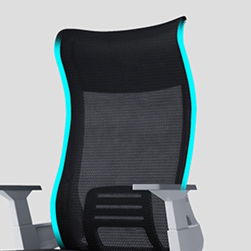 Black High Back Task Chair Nylon Frame Rotatable Mesh Office Chair Clearhalo 'furn' 'furn_office_chair' 'Furniture' 'Office Chairs' 'Office Furniture' 'office_chair' 1200x1200_c17aa613-970c-447c-a40d-737f23e424c3