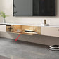 Stone TV Media Stand Contemporary TV Stand Console with Drawers