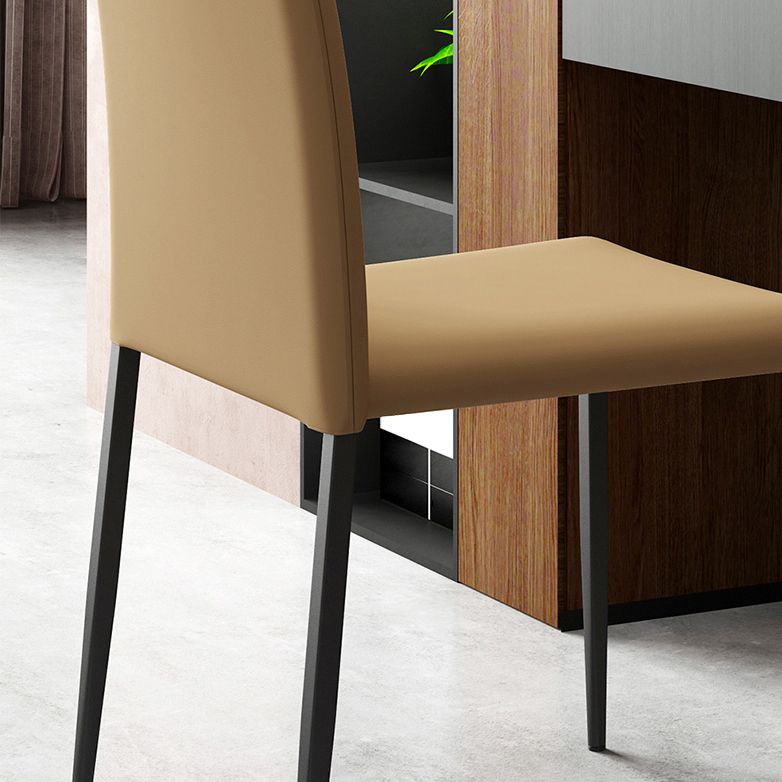Contemporary Style Dining Chair Armless Side Chairs with Metal Legs for Kitchen Clearhalo ' kitchen&dining_furn' 'Dining Chairs' 'Dining Tables & Seating' 'dining_chair' 'furn' 'furn_dining_chair' 'Furniture' 'furniture_dining_chair' 'Kitchen & Dining Furniture' 'kitchen' 1200x1200_c17c4335-52b4-4fae-a672-b5ff7b11e9ab