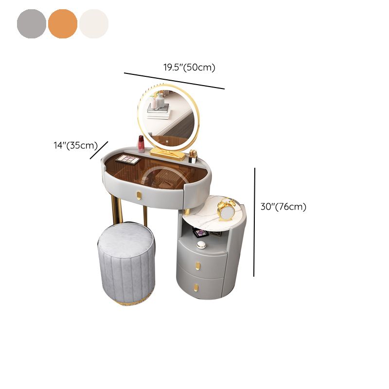 3 cassetti glam trucco vanità scrivania con vanità per trucco in vetro