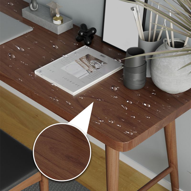 Bureau d'écriture contemporain marron bureau de bureau en bois massif avec jambes