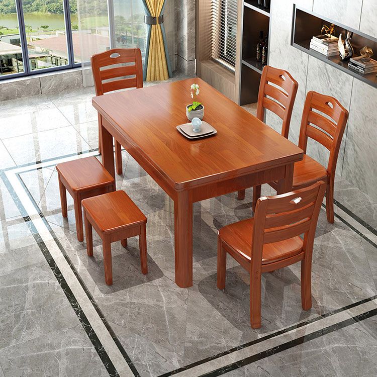 Solid Wood Dining Table Rectangle Dining Table for Dining Room Clearhalo 'Dining Tables & Seating' 'Dining Tables' 'dining_table' 'furn' 'furn_dining_table' 'Furniture' 'Kitchen & Dining Furniture' 1200x1200_c181c08e-d9df-486f-ac68-a99989bae83a