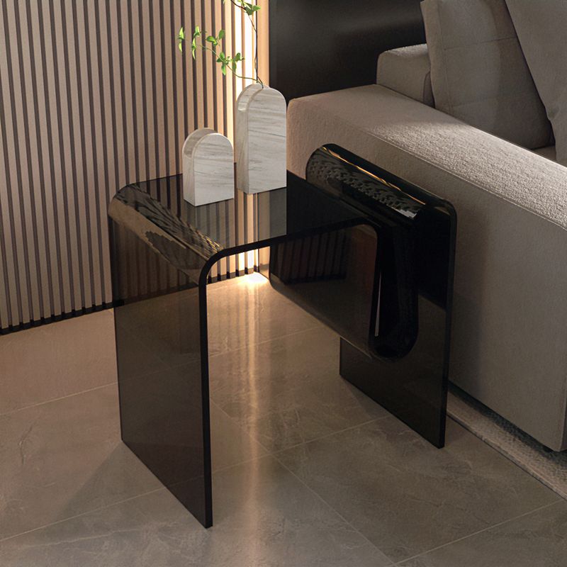Unique Shape Side End Snack Table Acrylic Living Room Corner Table