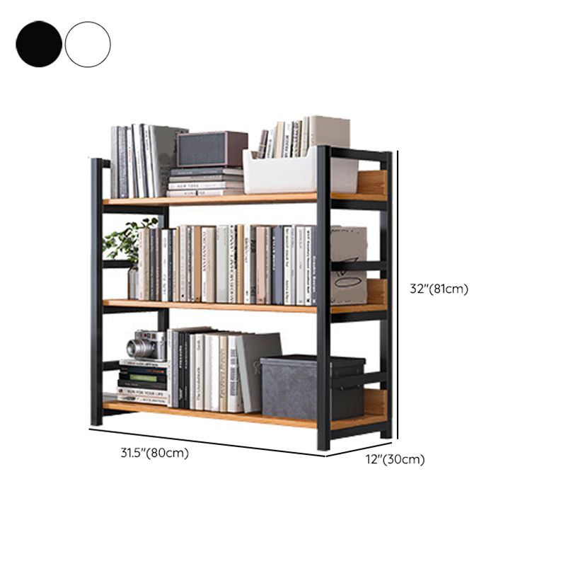 Modern Wood Shelf 11.8-inch Wide Open Etagere Bookcase in Matte Finish
