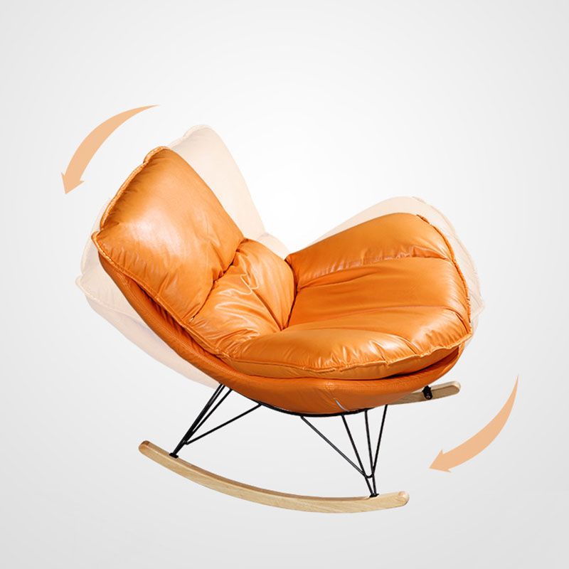 Sedia di divano pigro moderna sedia a dondolo a base di ferro in soggiorno
